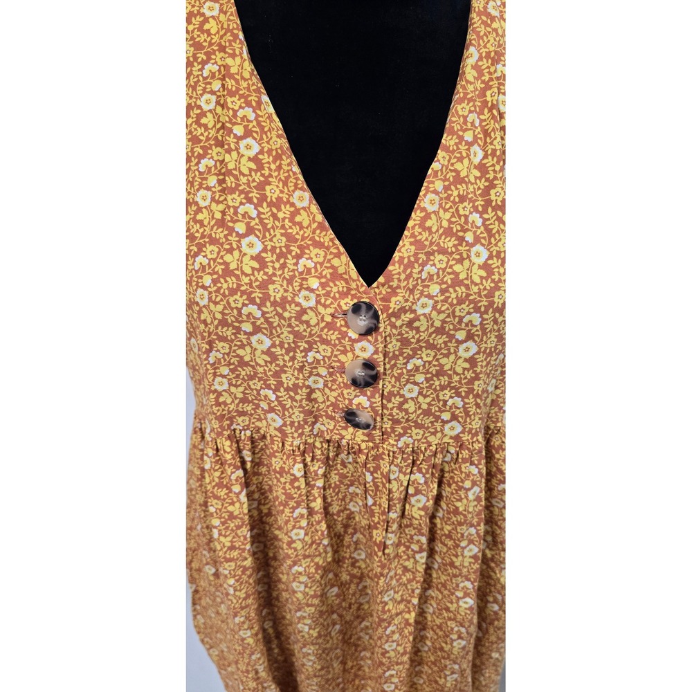 Madewell women M button-front babydoll dress Americana floral cottagecore boho - Picture 4 of 9